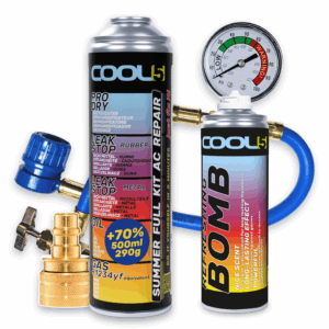 COOL5 5w1 SUMMER FULL KIT AC REPAIR R1234yf, Przewód z manometrem + Adapter YF & Refreshing Bomb