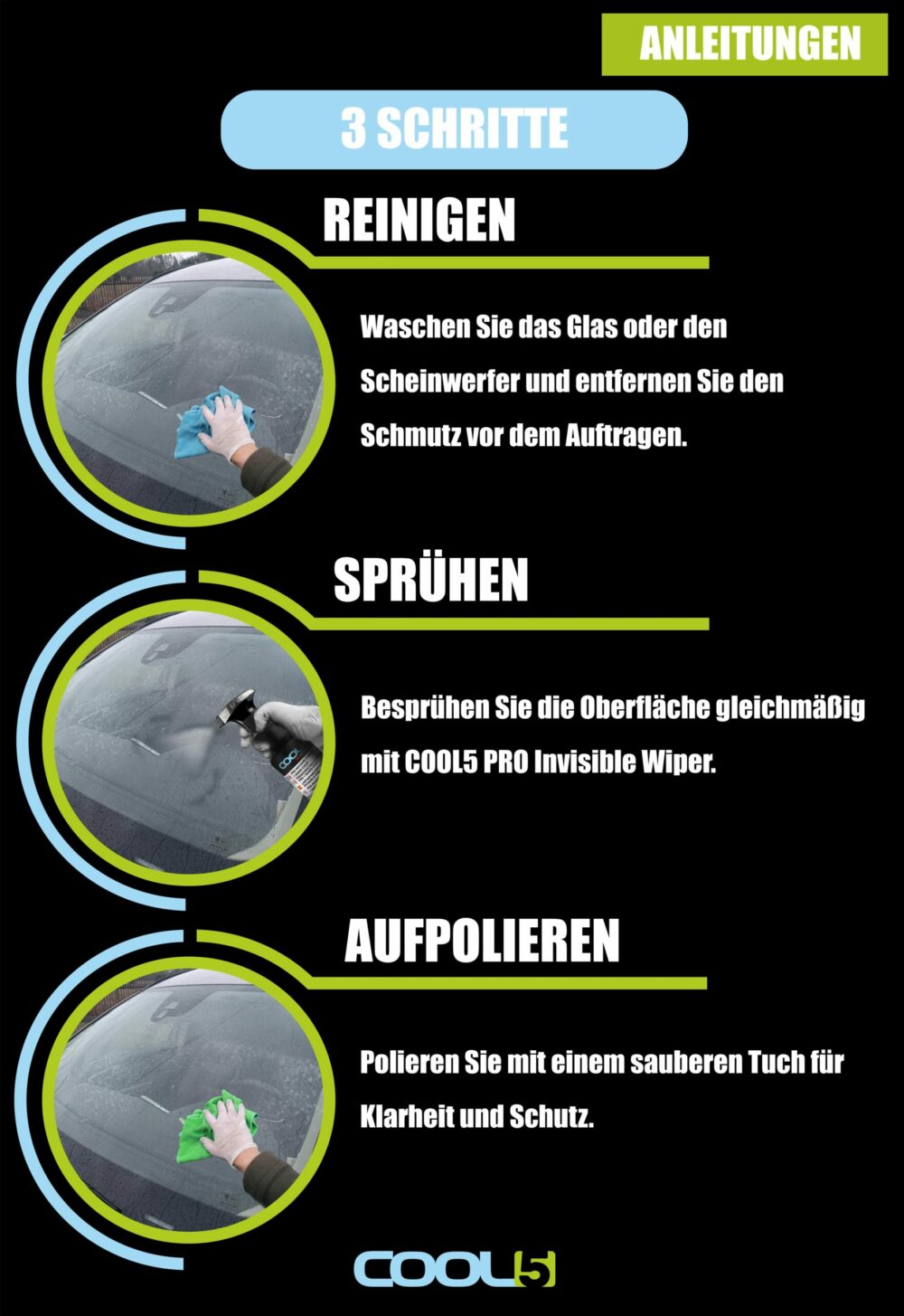 COOL5 Unsichtbarer Wischer + Nano Coat XXL 1000ml – Bild 3