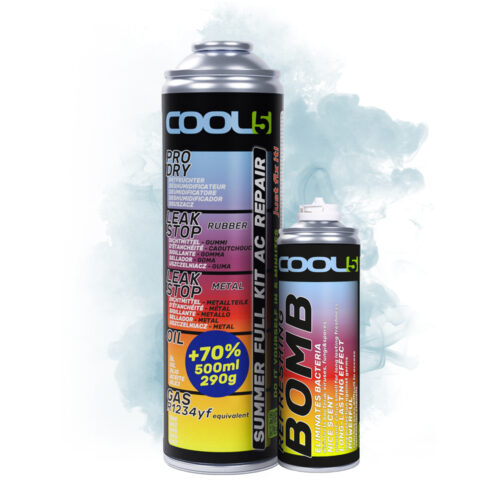 COOL5 5w1 KIT COMPLETO ESTIVO RIPARAZIONE AC R1234yf + Bomba rinfrescante