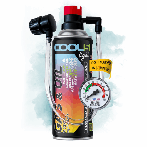 COOL5 HOBBY 2-in-1 R134a + BUILT-IN hose with pressure gauge
