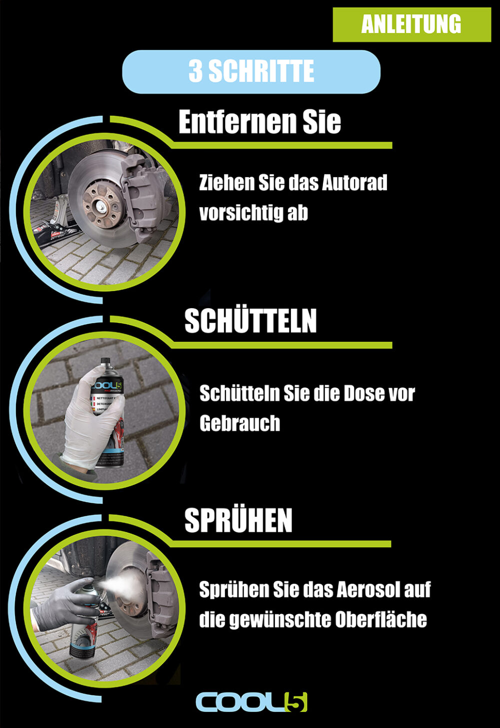 COOL5 Bremsenreiniger – Bremsenreiniger-Spray 600 ml – Bild 3