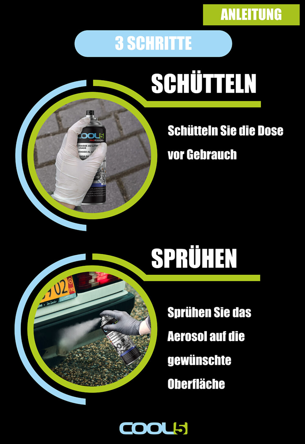 COOL5 Mehrzweck-Lithium-Sprühfett 400ml – Bild 3