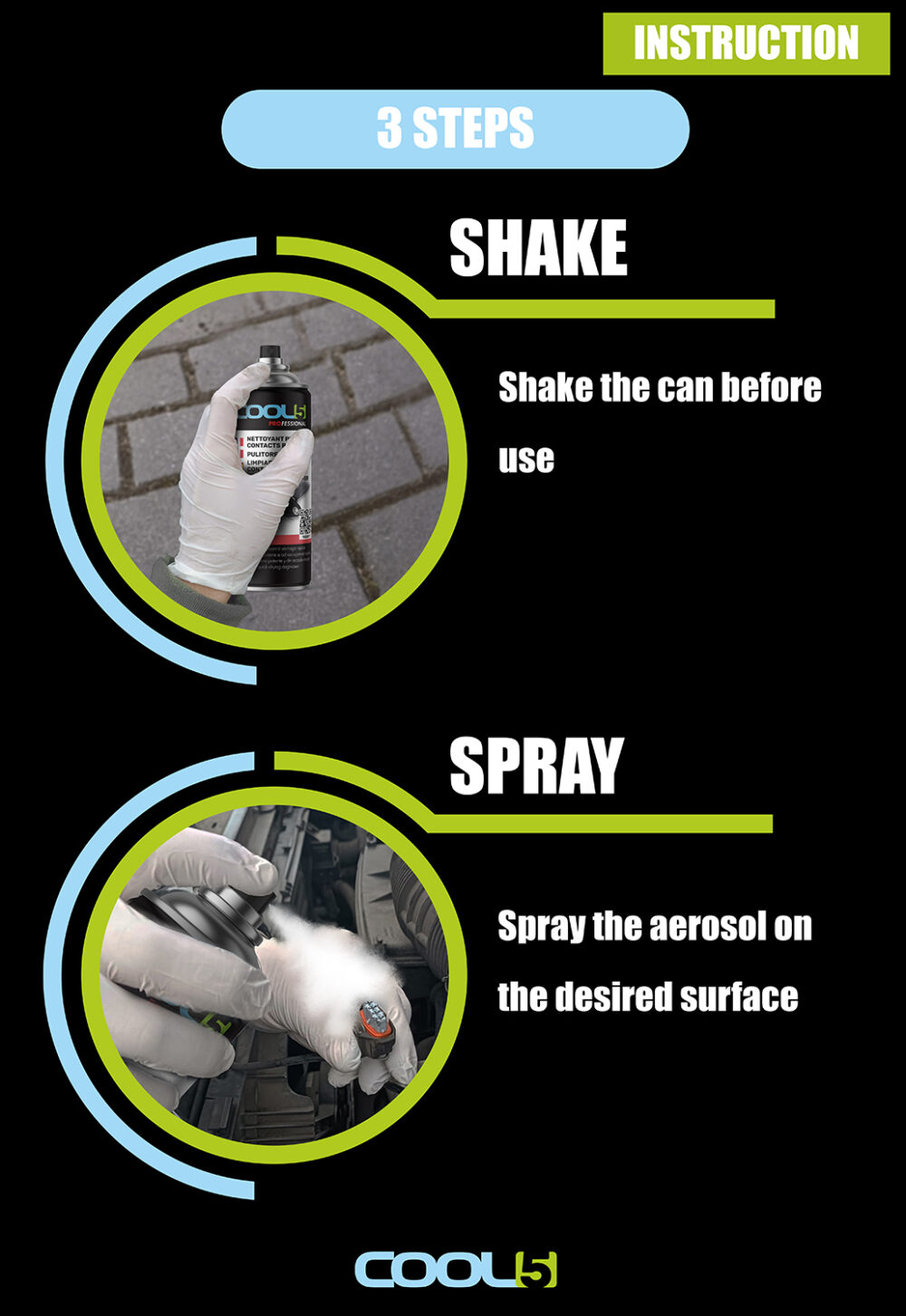 B0DTZ51NXJ.PT04 COOL5 Contact Cleaner - Spray cleaner for electronic devices 400ml - Image 3