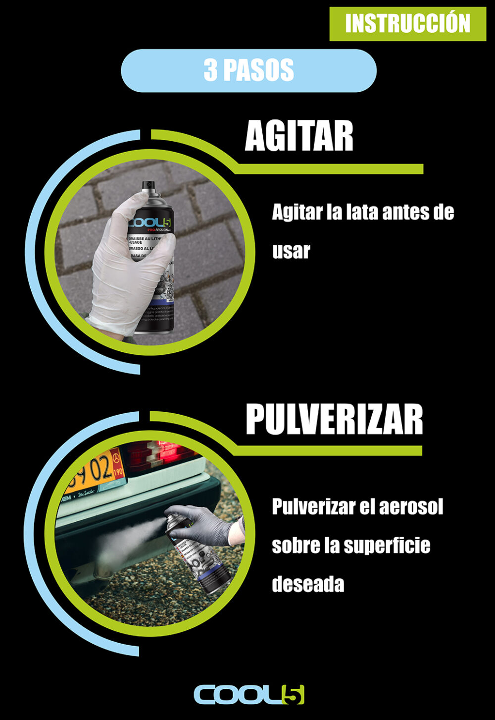 B0DTZ4XZLF.PT04 COOL5 Grasa Multiusos de Litio en Spray 400ml - Imagen 3
