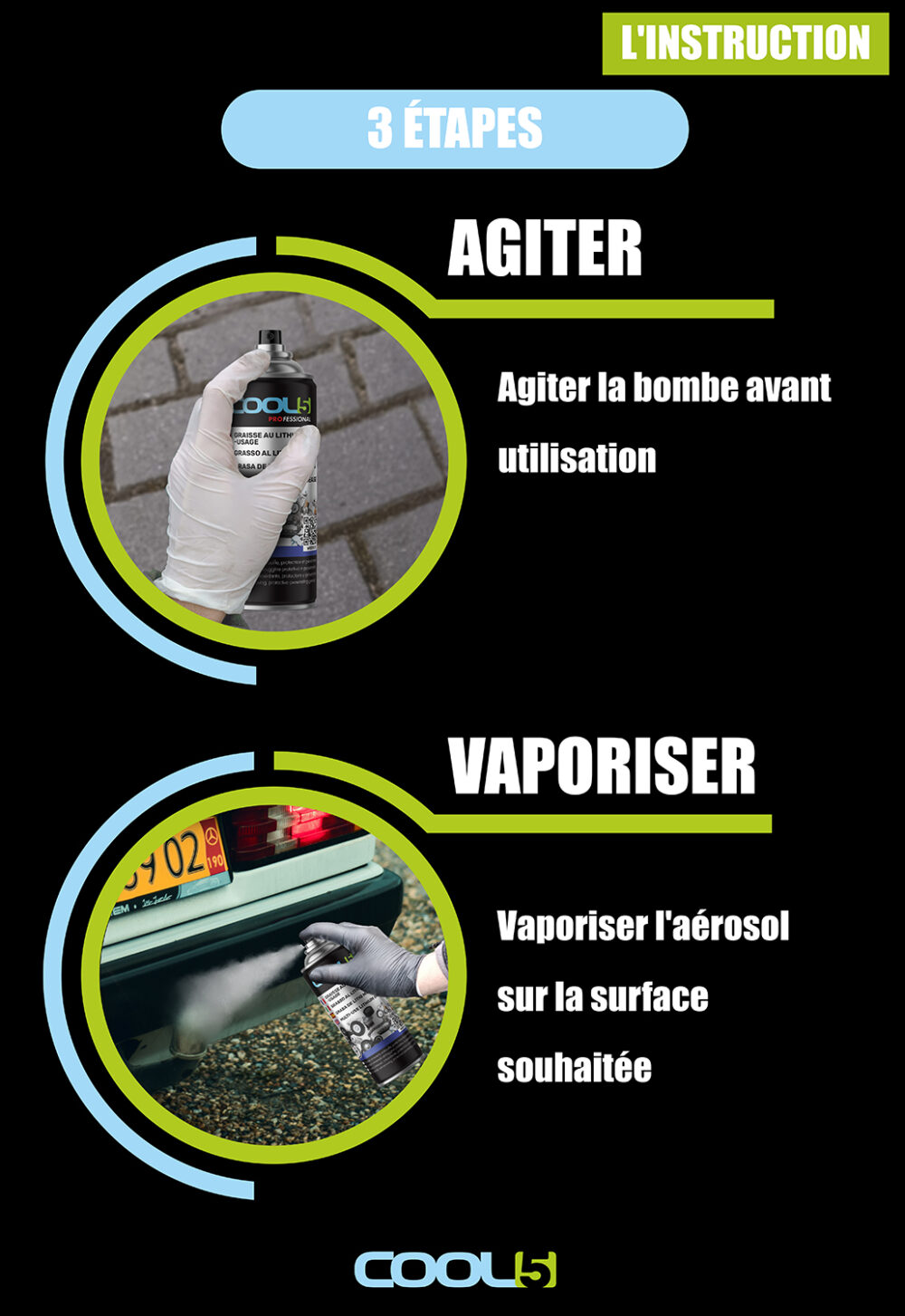 B0DTZ4XZLF.PT04 COOL5 Graisse au lithium multi-usages en spray - 400 ml – Image 3